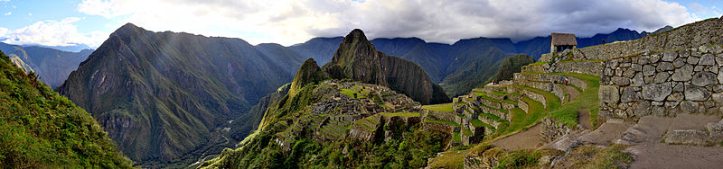 Machu Picchu's sunset panorama